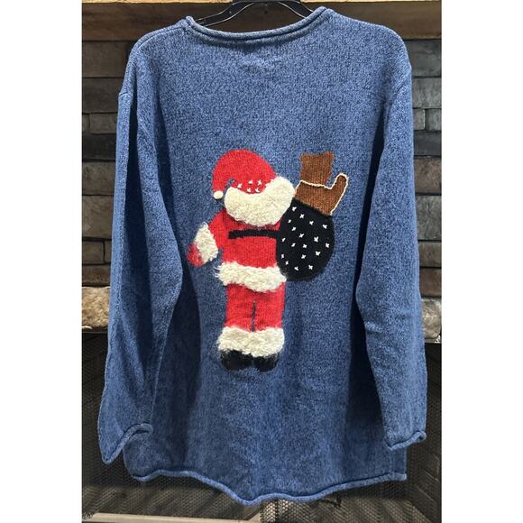 Women’s THE QUAKER FACTORY 2 Sided Santa Christmas Sweater Size 1X *C8 - Picture 5 of 5